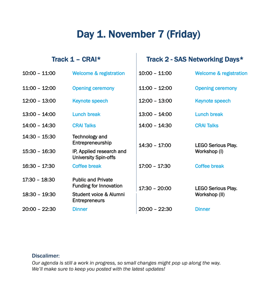 Agenda ziua 1